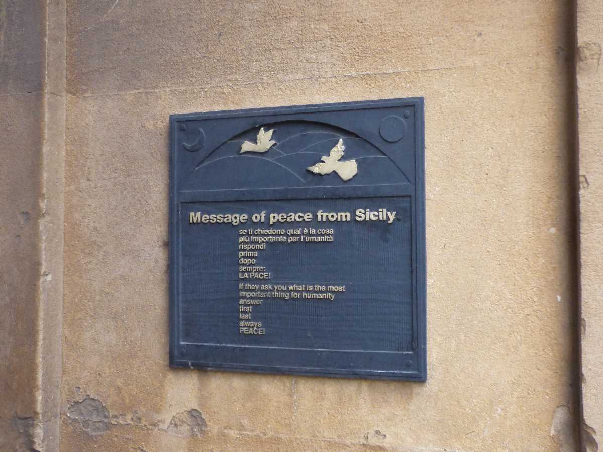 Peace Garden plaque